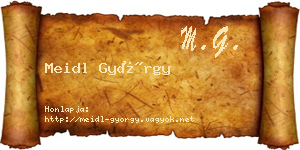 Meidl György névjegykártya
